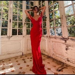 Rat & Boa Vibrant Red Maxi Dress